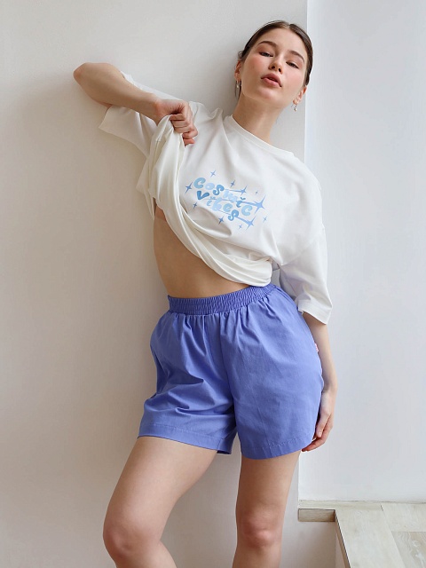 Комплект пижамный "Cosmic vibes" футболка и шорты в Ярославле